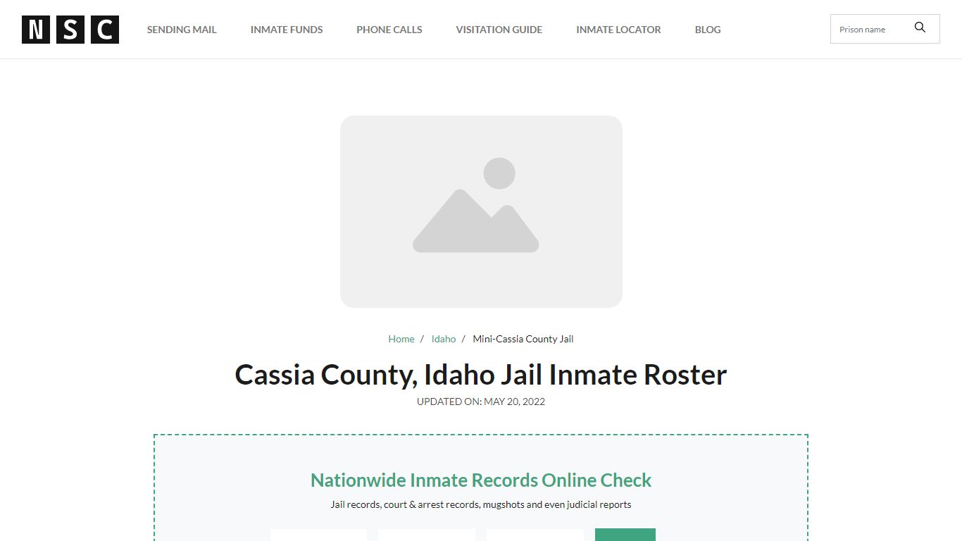 Cassia County, Idaho Jail Inmate Roster