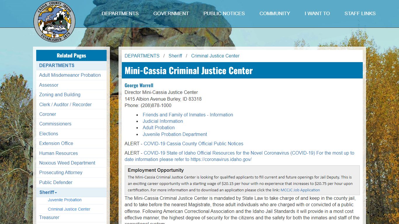 Cassia County, Idaho - Mini-Cassia Criminal Justice Center
